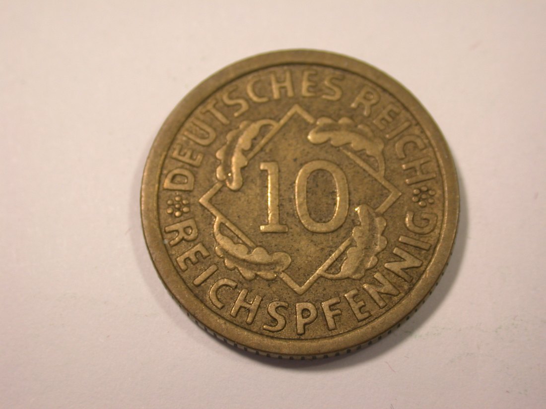  I16 Weimar 10 Reichspfennig 1929 G in ss+  Originalbilder   