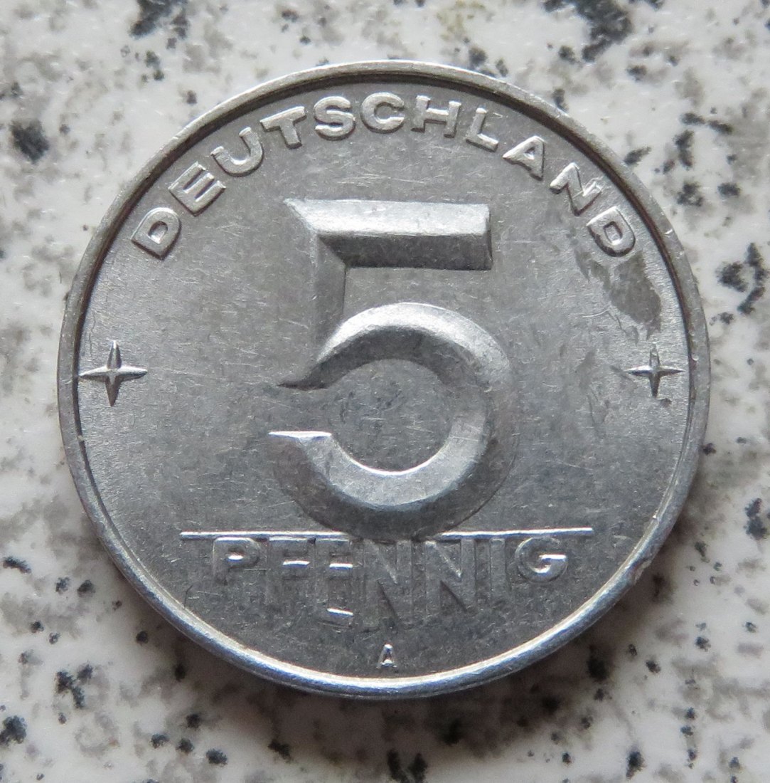  DDR 5 Pfennig 1952 A, besser   