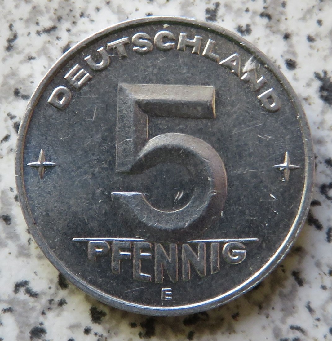  DDR 5 Pfennig 1952 E, besser   