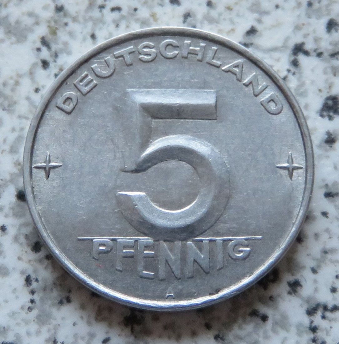  DDR 5 Pfennig 1953 A, besser   