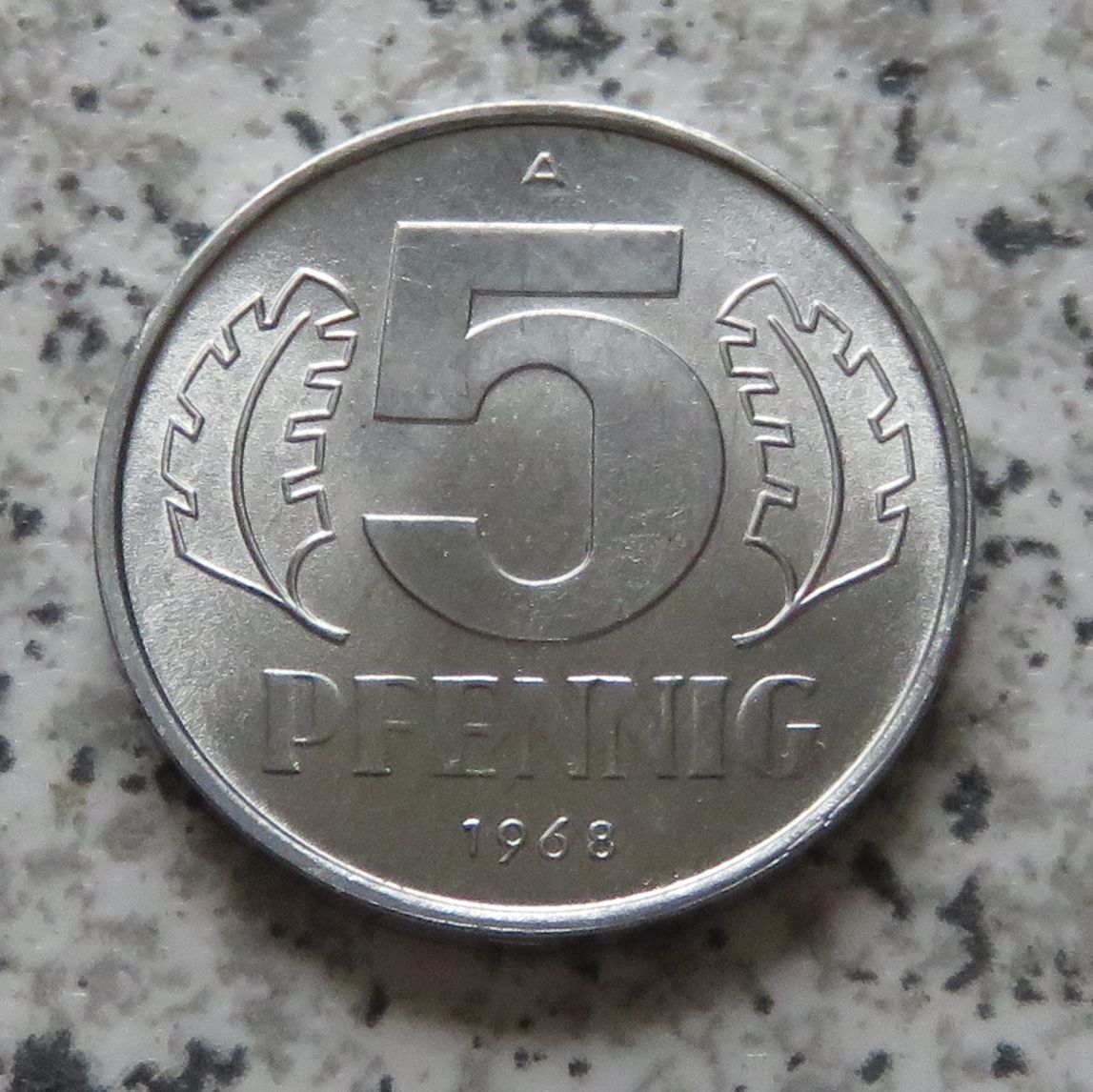  DDR 5 Pfennig 1968 A, Erhaltung   