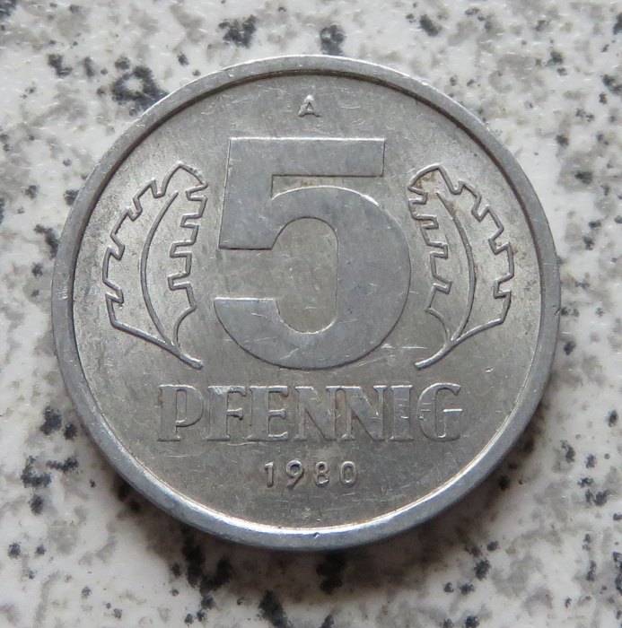  DDR 5 Pfennig 1980 A   