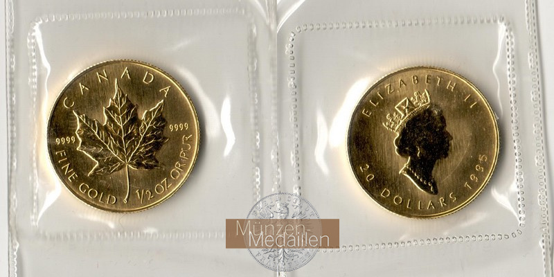 Kanada MM-Frankfurt Feingold: 15,55g 20 Dollar (Maple Leaf) 1995 