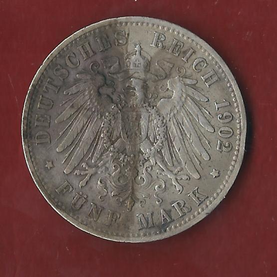  5 Mark Preuusen Wilhelm II 1902  Koblenzer Münzen Studio Koblenz Frank Maurer AH510   