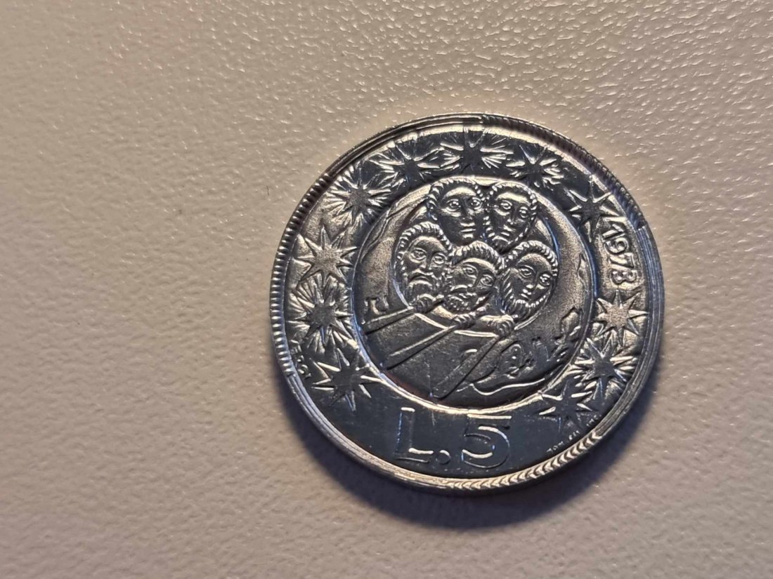  San Marino 5 Lire 1973 STG   