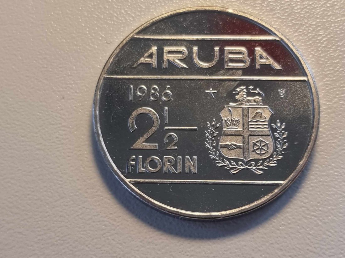  Aruba 2 1/2 Florin 1986 STG   