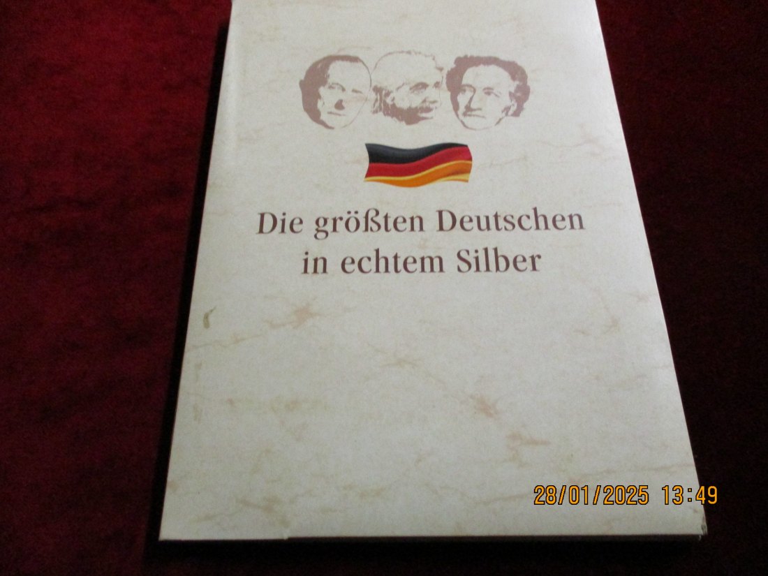  Silbermedaillen Die größten Deutschen 333er Silber Gewicht alles 150 g rau /1100185   