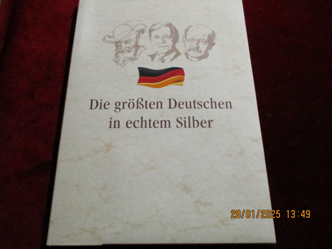  Silbermedaillen Die größten Deutschen 333er Silber Gewicht alles 150 g rau /1100185   