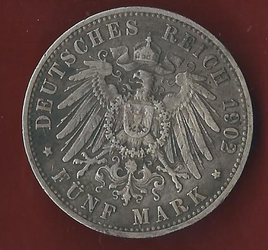  5 Mark Preussen Wilhelm II 1902  Koblenzer Münzen Studio Koblenz Frank Maurer AH537   