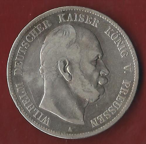  5 Mark Preussen Wilhelm I 1875 A  Koblenzer Münzen Studio Koblenz Frank Maurer AH542   