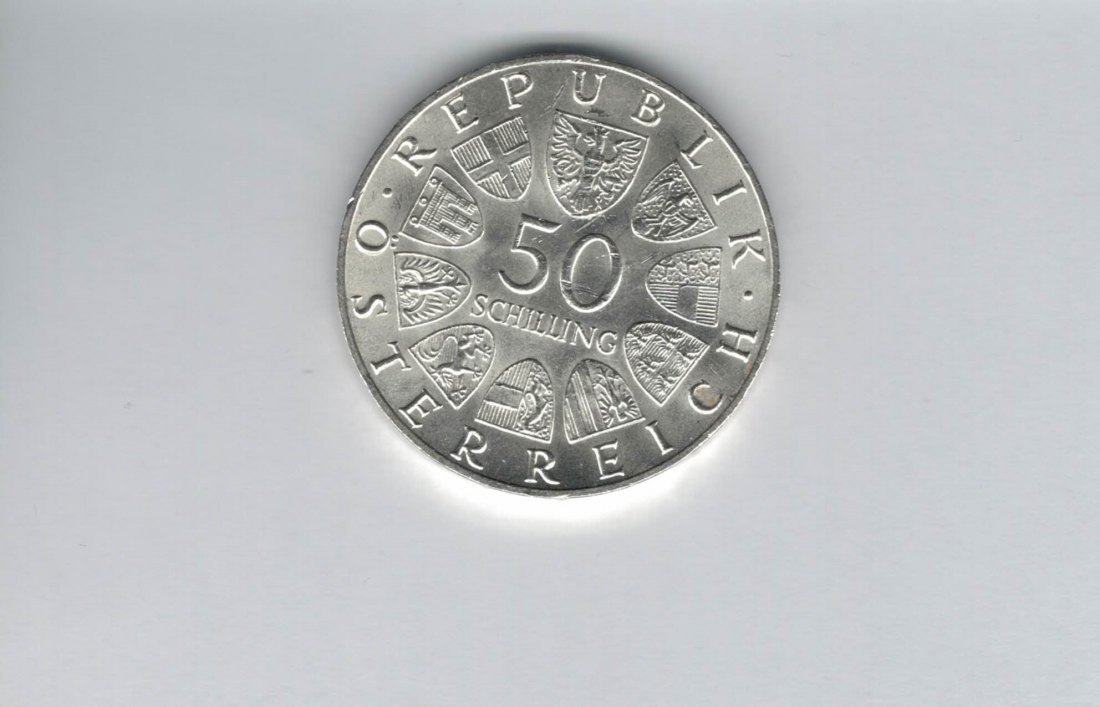  50 Schilling 1967 100 Jahre Donauwalzer Österreich 2. Republik silber Spittalgold9800 (4584/6)   