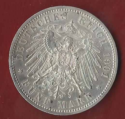  5 Mark Preussen 200 Jahre 1901 vz Koblenzer Münzen Studio Koblenz Frank Maurer AH550   