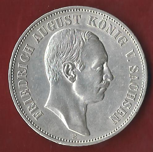  5 Mark Sachsen 1914  -st sehr selten  Koblenzer Münzen Studio Koblenz Frank Maurer AH556   