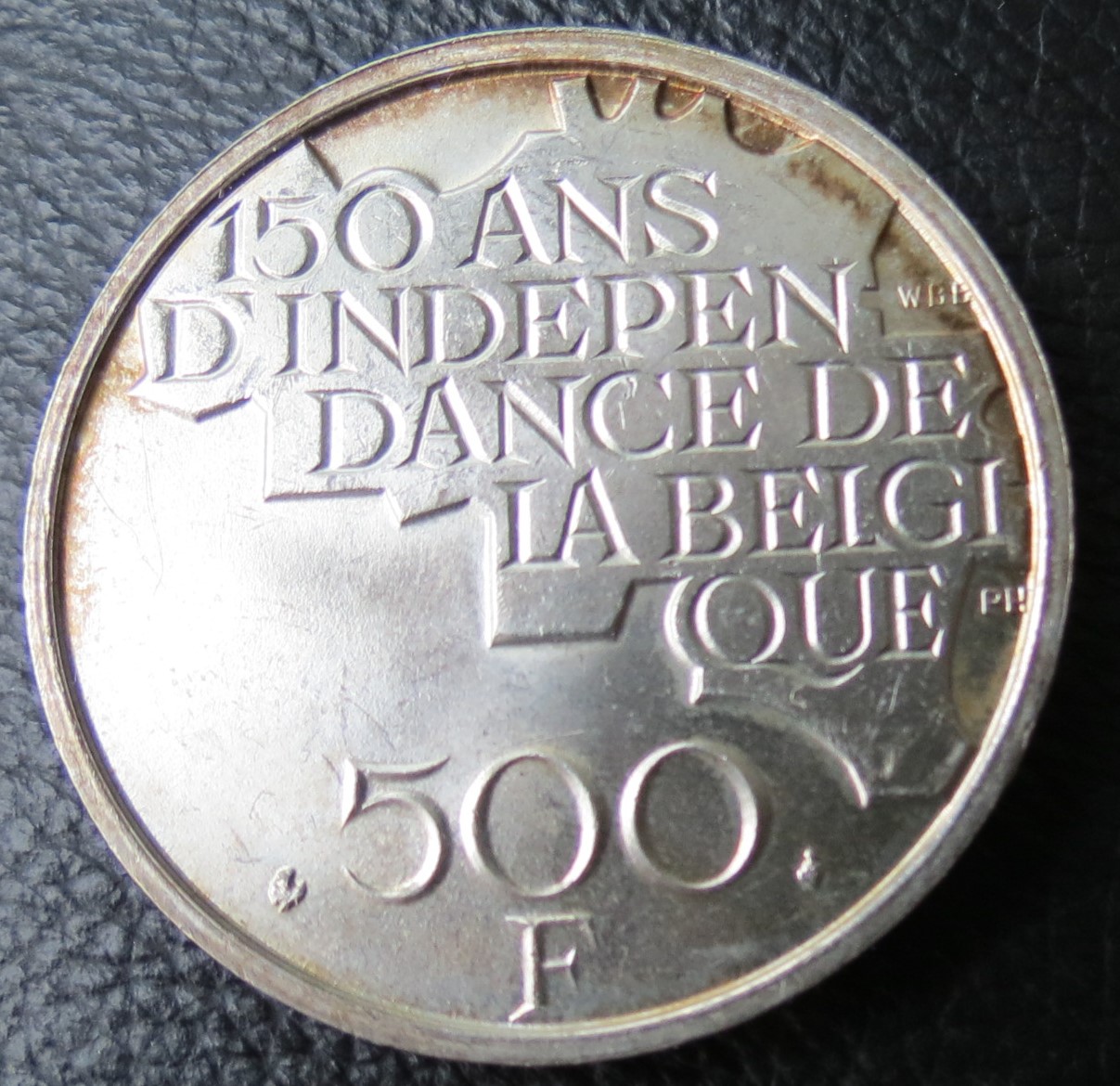  Belgien 500 Francs, 1980, 510er Silber 25 Gramm, geringe Auflage   