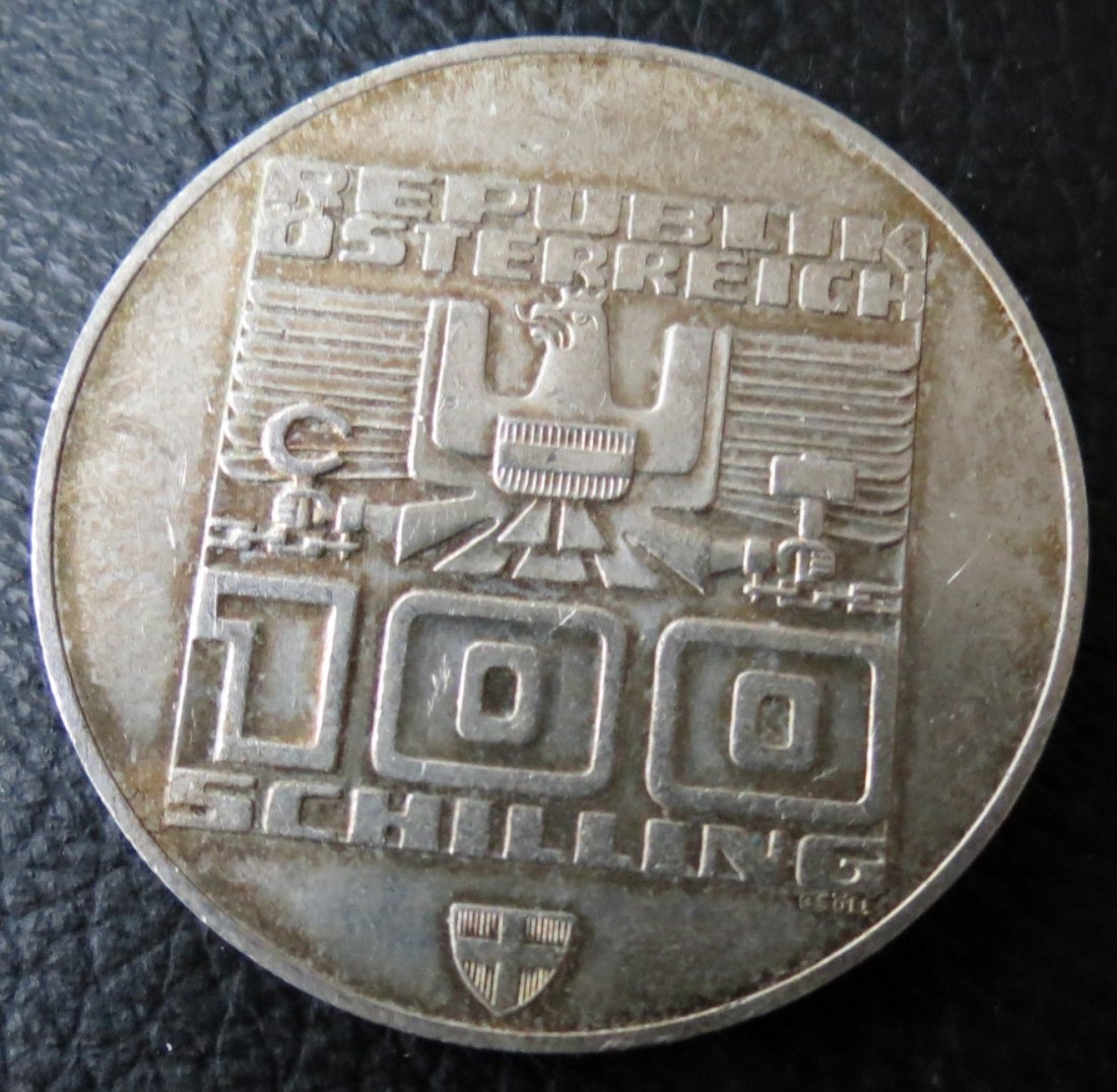  Österreich 100 Schilling 640er Silber,15,31 g Feinsilber XII. Olympische Winterspiele 1976   