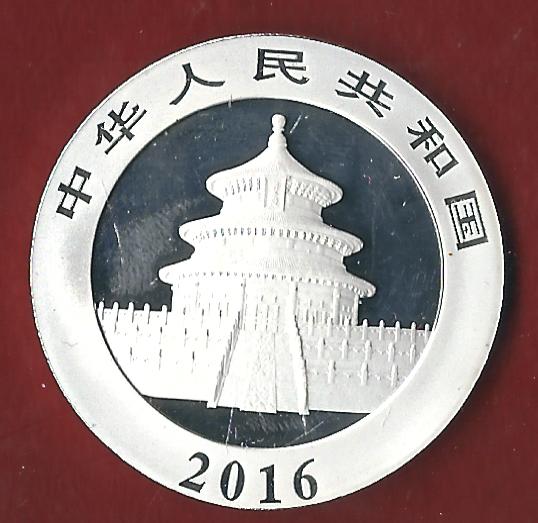  China 1 Oz China Panda 2016 ST in oK Koblenzer Münzen Studio Koblenz Frank Maurer AH632   