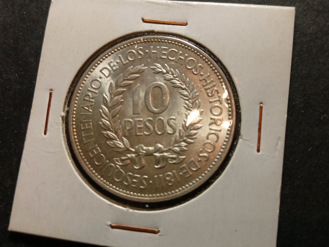  Uruguay - 10 Pesos 1961 silber   