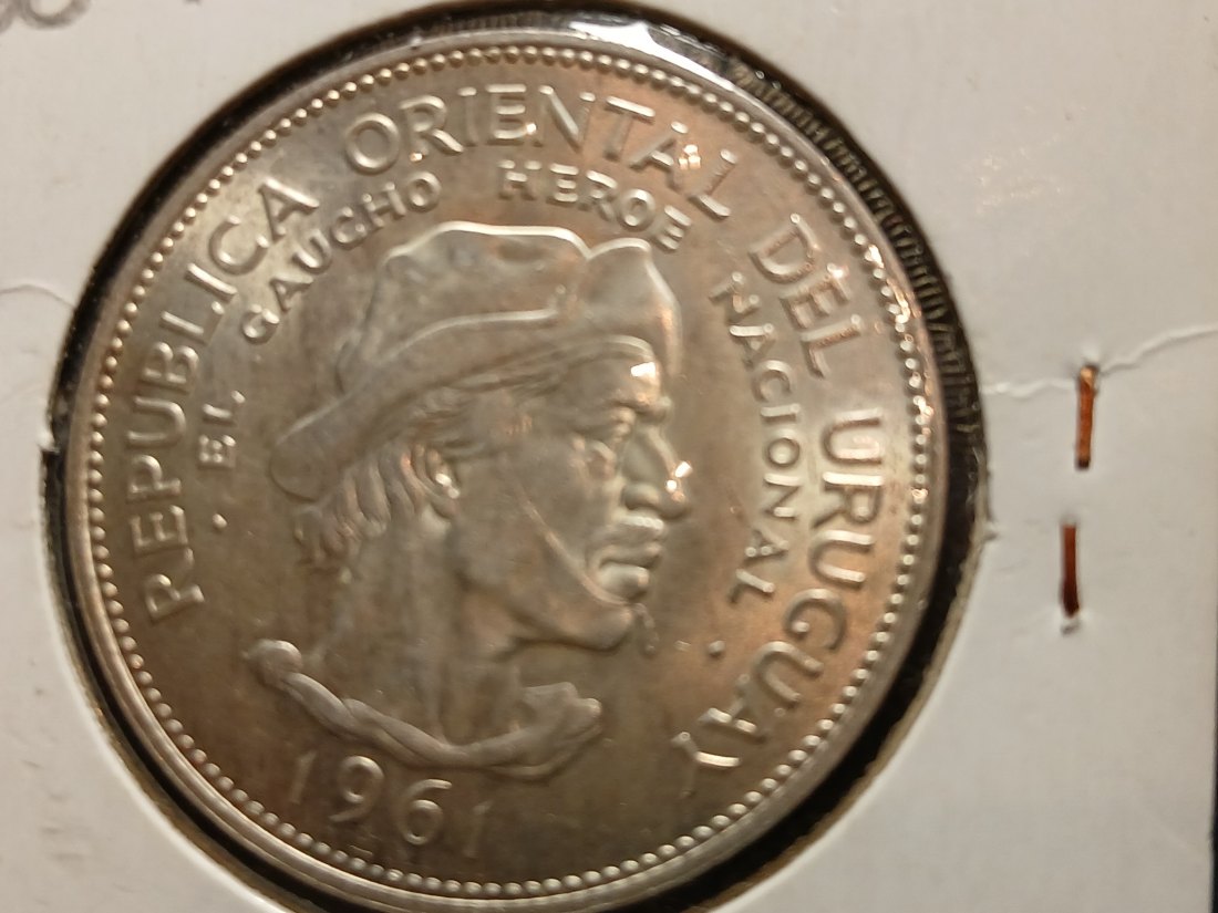  Uruguay - 10 Pesos 1961 silber   