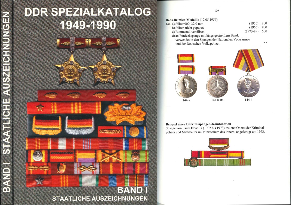  F. Bartel: DDR-Spezialkatalog 1949–1990 Band I: Staatliche Auszeichnungen. 3. Auflage Berlin 2003   