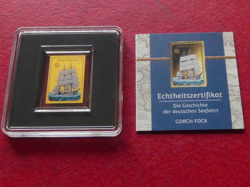  Mini-Goldbarren 1/500 Unze 999er Gold „Gorch Fock“ 3000 Francs Tschad   