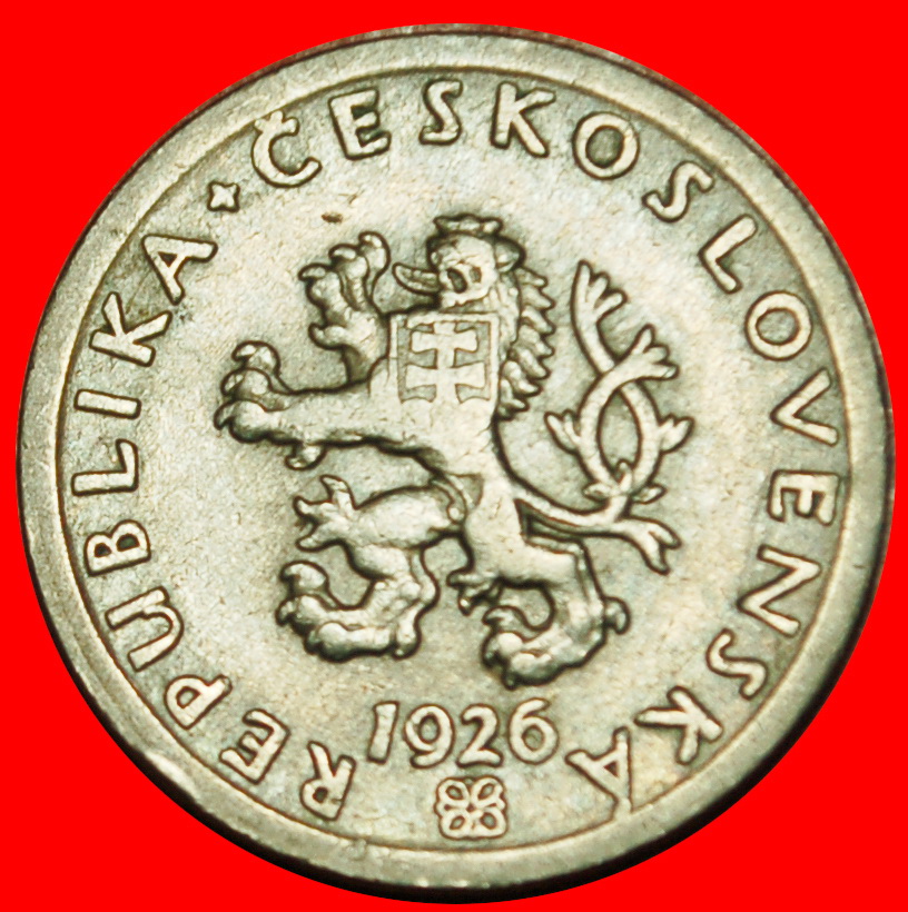  Ⰶ SICKLE (1921-1938): CZECHOSLOVAKIA ★ 20 HELLERS 1926 LION!★LOW START! ★ NO RESERVE!   