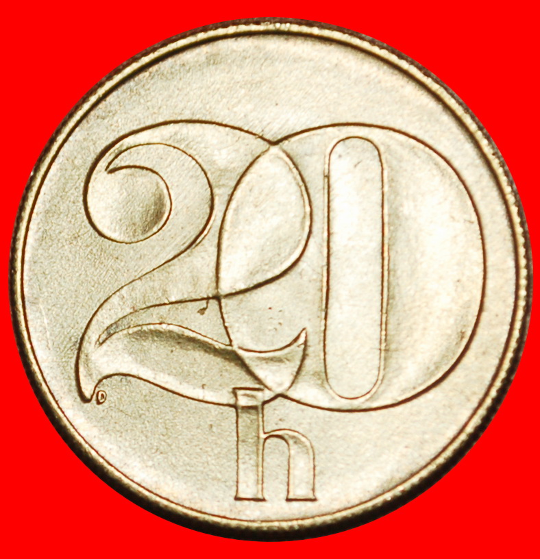  Ⰶ POST COMMUNIST (1991-1992):CZECHOSLOVAKIA★20 HELLERS 1991 UNC MINT LUSTRE★LOW START! ★ NO RESERVE!   