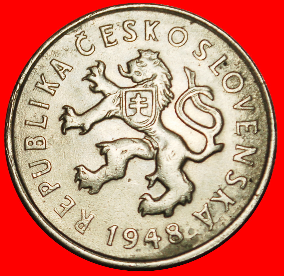  Ⰶ COMMUNISM (1947-1948): CZECHOSLOVAKIA ★2 CROWNS 1948 JANOSHIK (1688-1713)★LOW START! ★ NO RESERVE!   