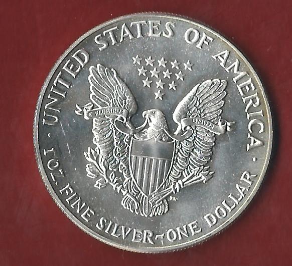  USA 1 D. Silver Eagle 1988 St  ohne Kapsel. Koblenzer Münzen Studio Koblenz Frank Maurer AH654   