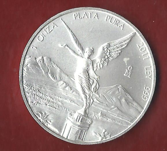  Mexiko 1 OZ AG Siegesgöttin 2011 m.Kapsel Koblenzer Münzen Studio Koblenz Frank Maurer AH657   