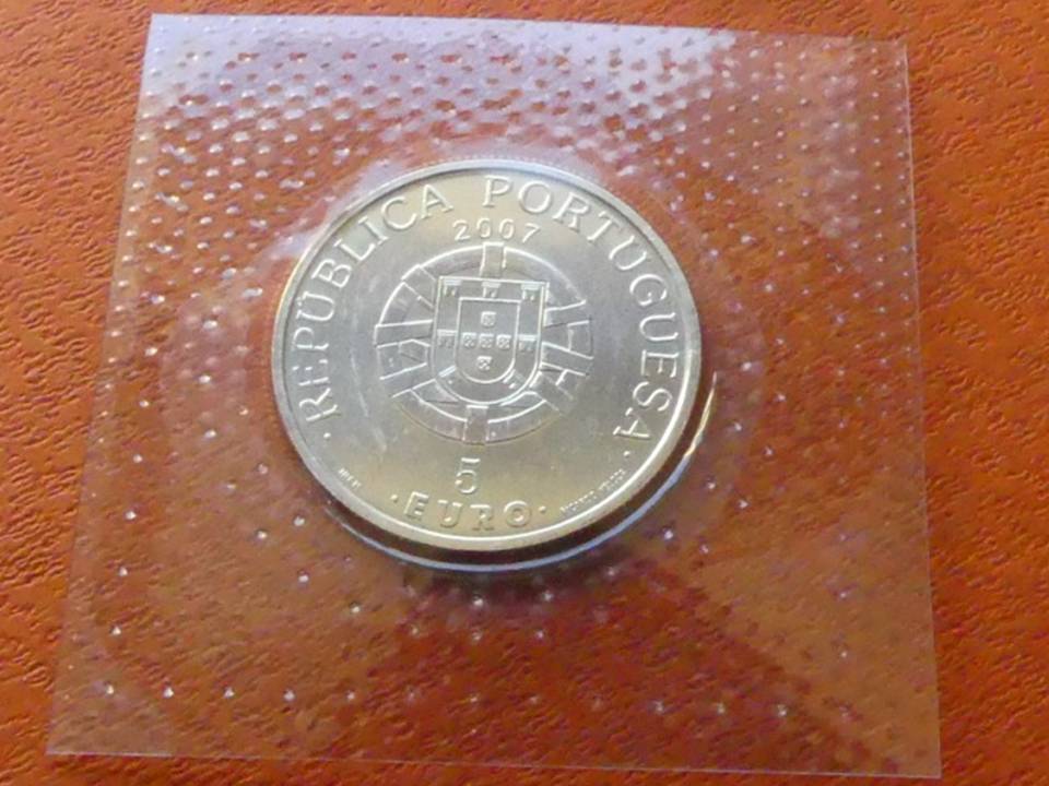  Portugal Silbermünze 5 Euro 2007 „Floresta Laurissilva da Madeira“, ca. 14 Gramm   