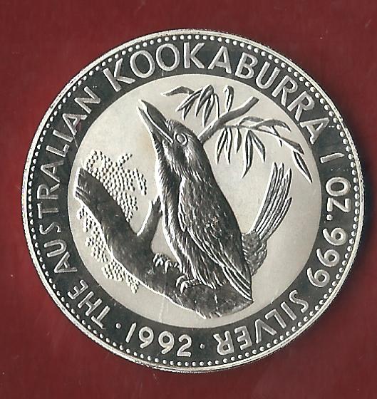  Australien 1 D. Kookaburra 1992 1 OZ Koblenzer Münzen Studio Koblenz Frank Maurer AH662   