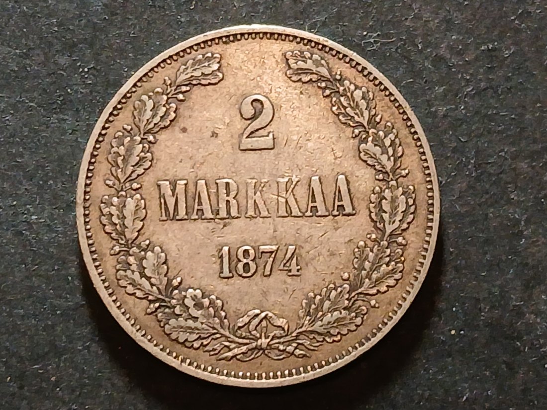  Finlandia - 2 Markkaa 1874   