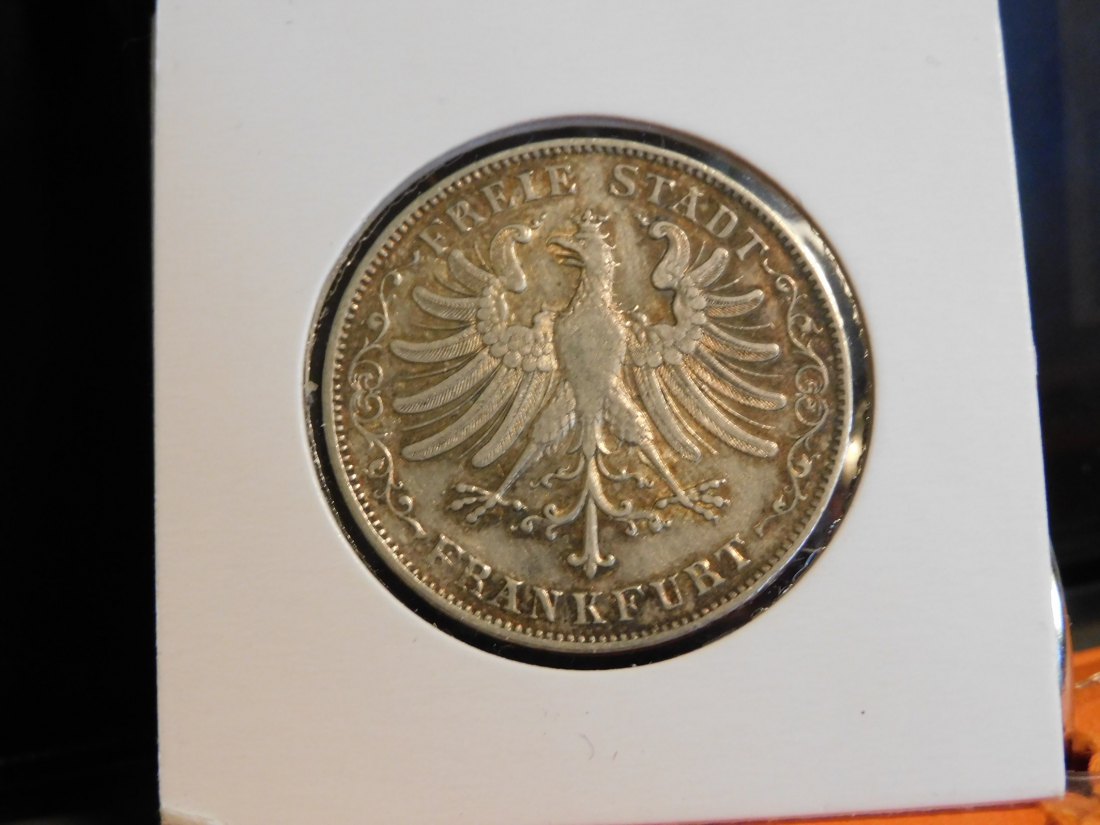  GERMANY 1 GULDEN 1843 FRANKFURT.GRADE-PLEASE SEE PHOTOS.   