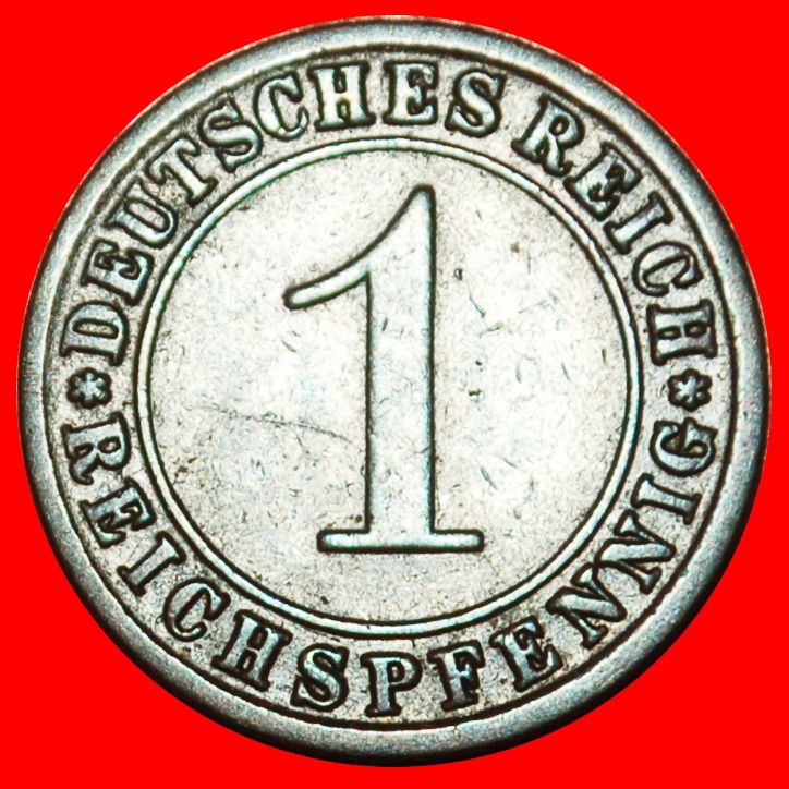  Ⰶ WHEAT SHEAF (1924-1936): GERMANY ★ 1 REICHSPFENNIG 1931A!★LOW START ★ NO RESERVE!   