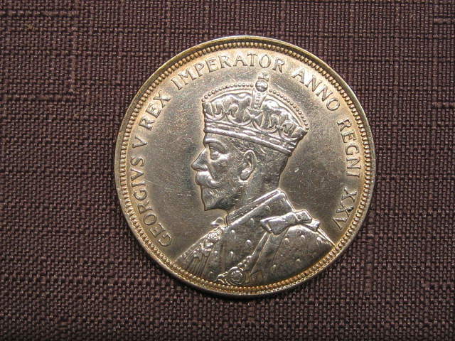  Kanada 1 Dollar 1935 Georg. Silber   