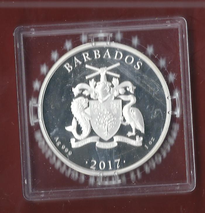  Barbados 1 D. 2017 Flamingo PP AG 1 OZ Koblenzer Münzen Studio Koblenz Frank Maurer AH669   