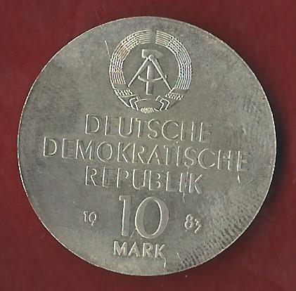  DDR  10 Mark Wagner 1983  Koblenzer Münzen Studio Koblenz Frank Maurer AH573   