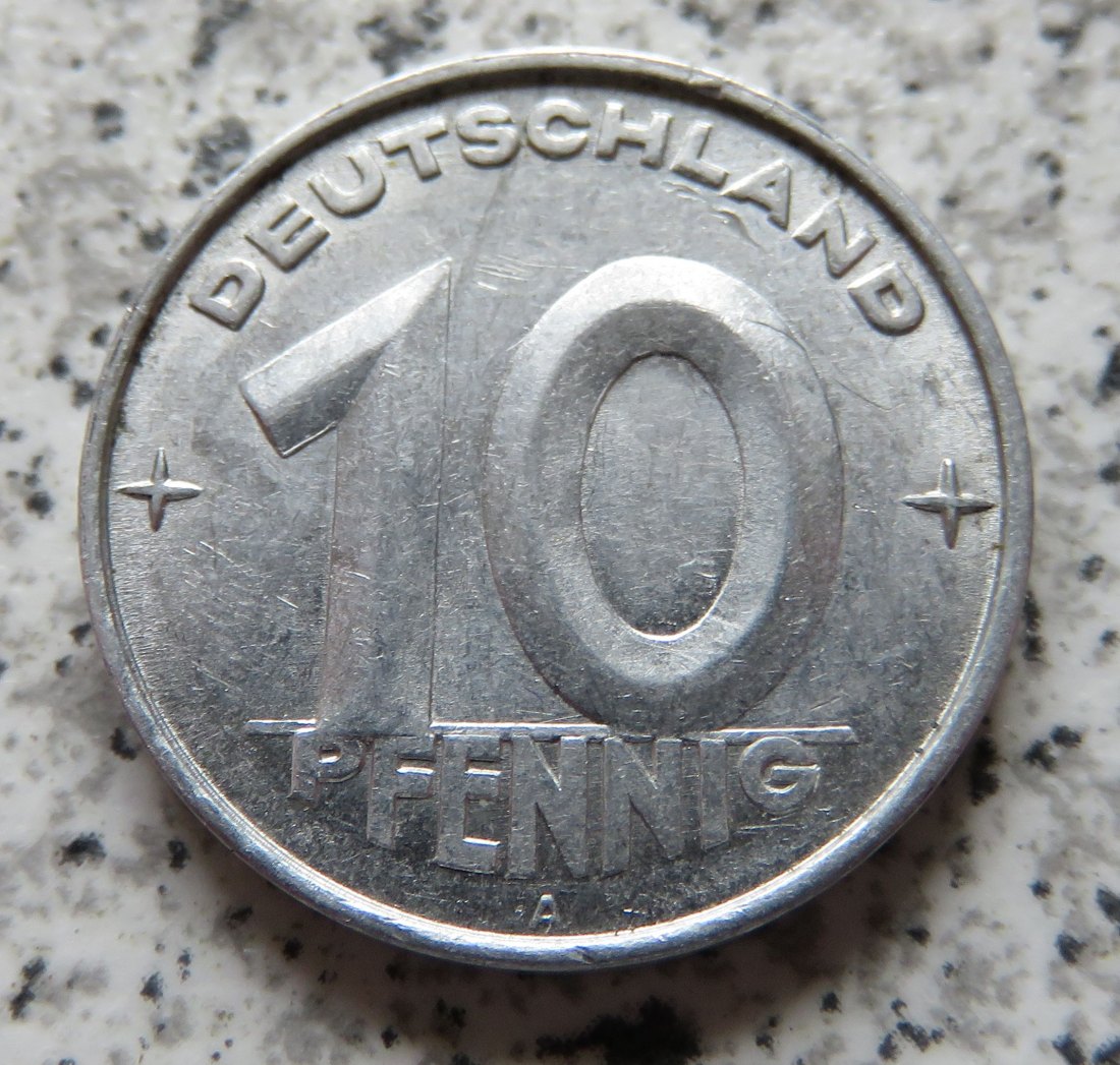  DDR 10 Pfennig 1952 A, besser   