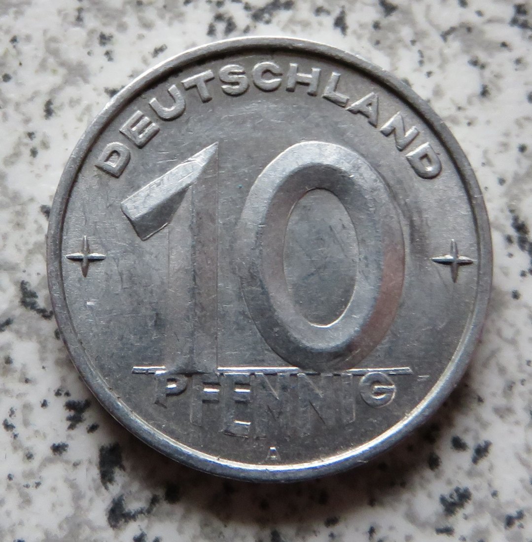  DDR 10 Pfennig 1953 A, besser   