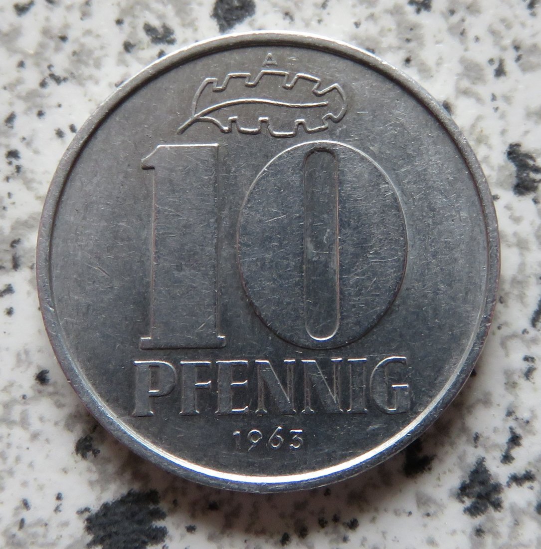  DDR 10 Pfennig 1963 A   