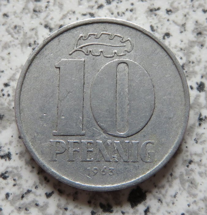  DDR 10 Pfennig 1963 A   