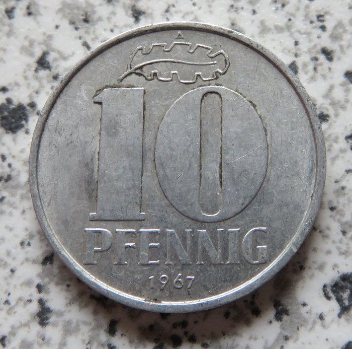  DDR 10 Pfennig 1967 A   