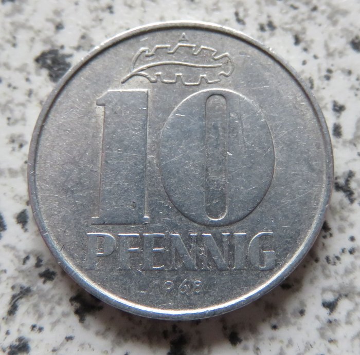  DDR 10 Pfennig 1968 A   