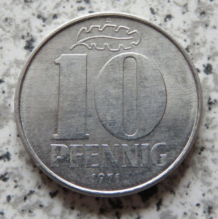  DDR 10 Pfennig 1971 A   