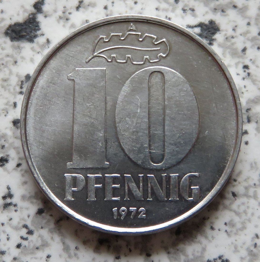  DDR 10 Pfennig 1972 A, Erhaltung   