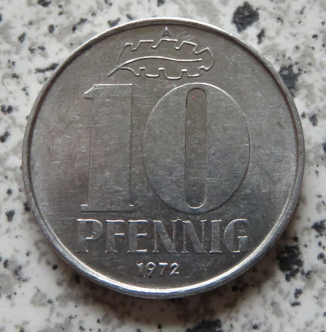  DDR 10 Pfennig 1972 A, besser   