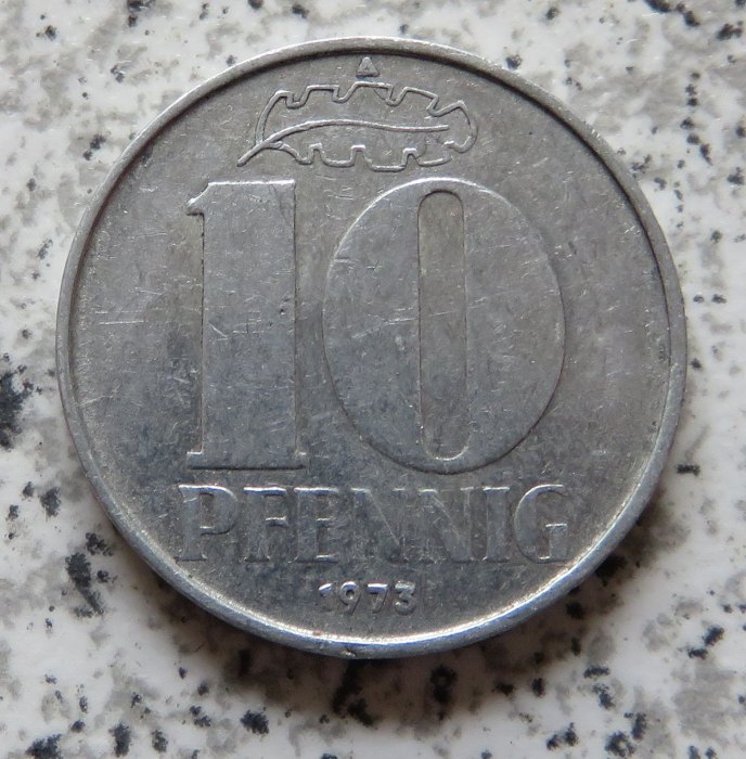  DDR 10 Pfennig 1973 A   