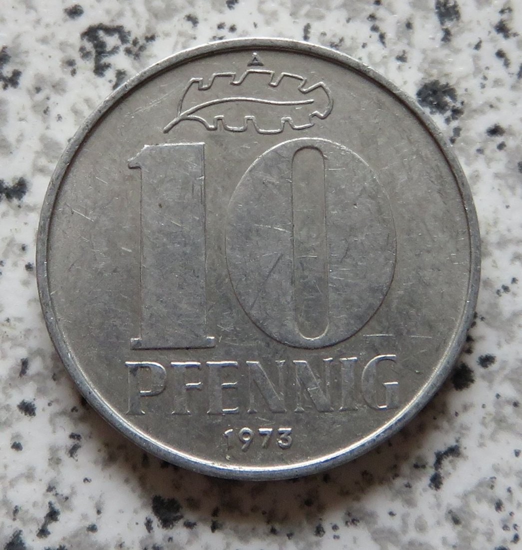  DDR 10 Pfennig 1973 A   