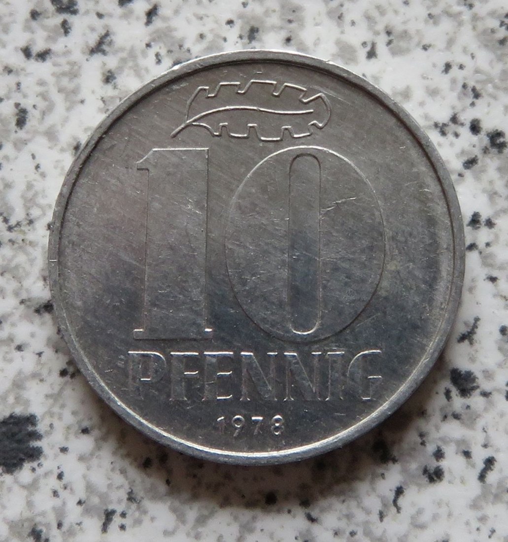  DDR 10 Pfennig 1978 A, besser   