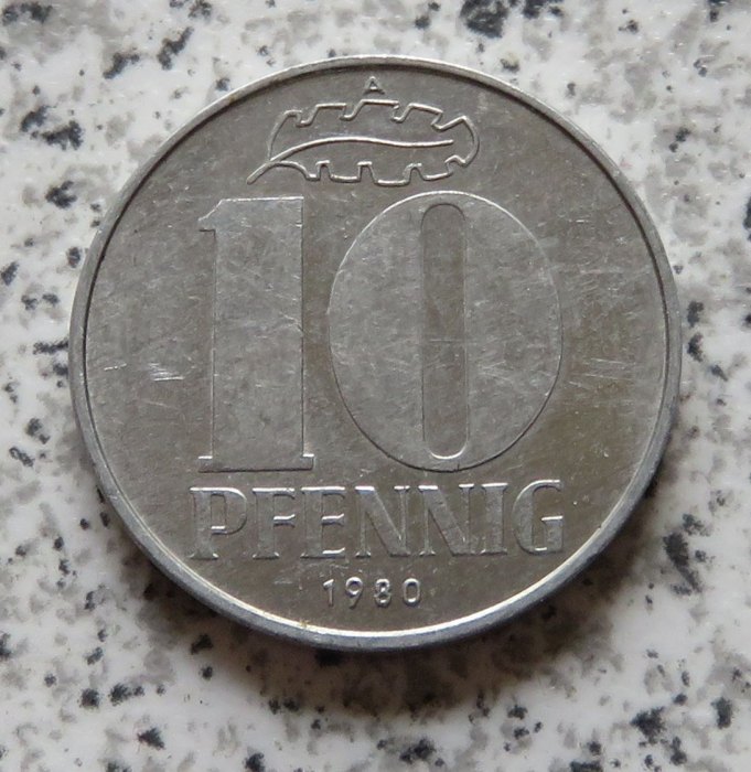  DDR 10 Pfennig 1980 A   